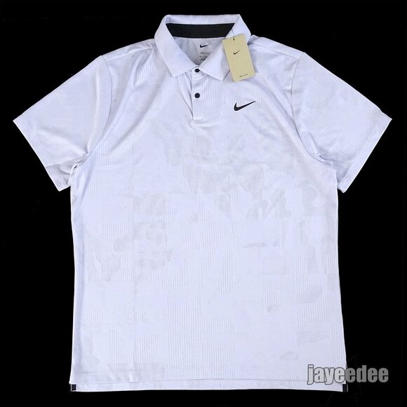 $80 NIKE GOLF JAQUARD TOUR POLO SHIRT DR5303-536 OXYGEN PURPLE/BLACK XL - Picture 8 of 9